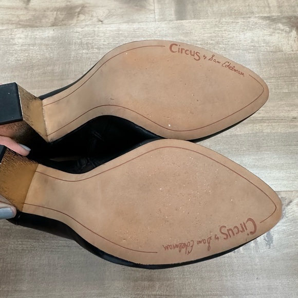 Black Booties with Gold Heel - Picture 6 of 8